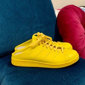 Adidas Stan Smith Slip-On Backless Mule Sneakers Tribe Yellow -sz 8 men, 9.5 wmn